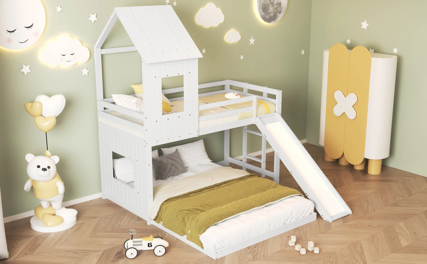 Lit Superposé Cabane Toboggan - 90x200 & 140x200